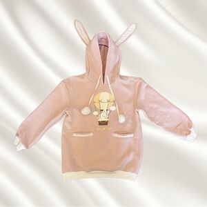 H&M Pink Bunny Hoodie Size S